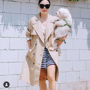J CREW Relaxed Trench Coat In Cotton-Canvas
